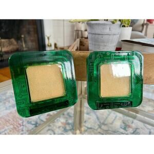 Vintage Pair of Green Circuit Board Printed Image Picture Frame Retro